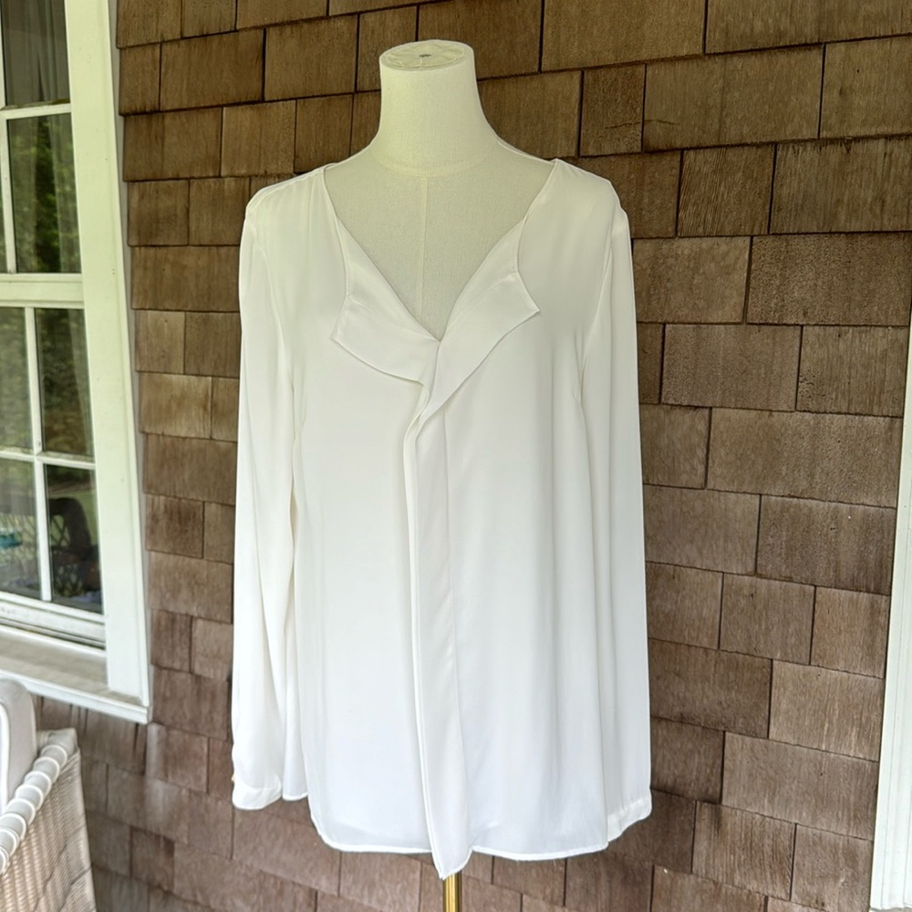 White House Black Market White Blouse